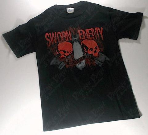 Sworn Enemy - Red Skulls And Bomb Shirt