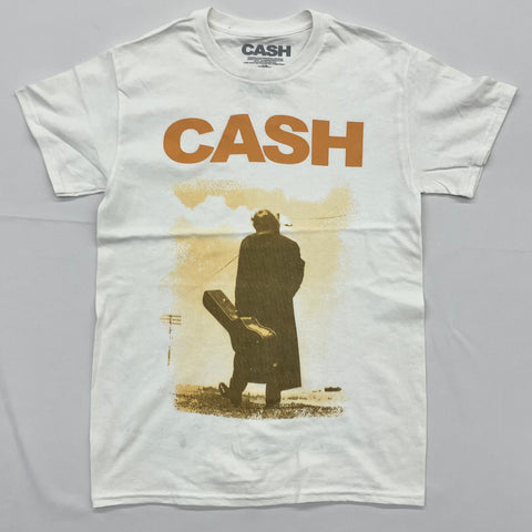 Cash, Johnny - Walking With Guitar White Shirt