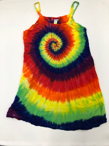 Tie Dye Rayon Dress: Size Small