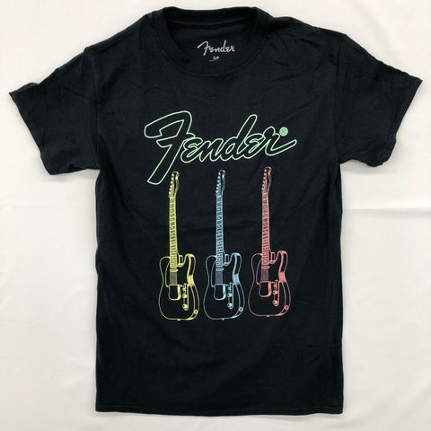 Fender- Guitar Outlines Black Shirt