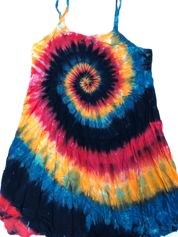 Tie Dye Rayon Dress: Size Medium