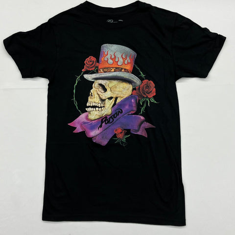 Poison - Skull Top Hat Black Shirt