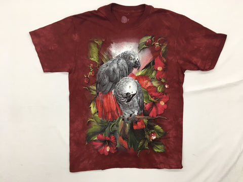 Birds- African Grey Parrots Mountain T-Shirt
