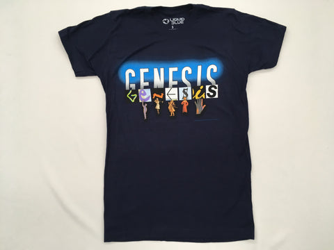 Genesis - Name Logo Liquid Blue Shirt