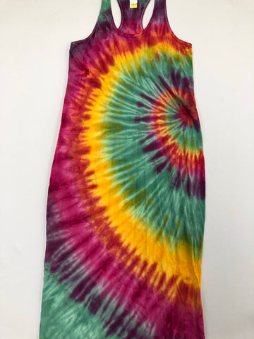 Tie Dye Maxi Dress: Size Large