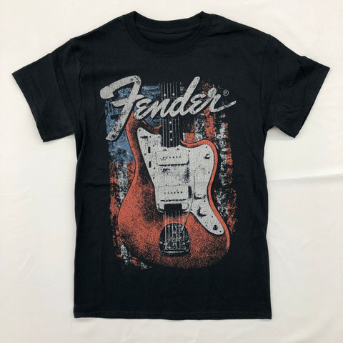 Fender- Guitar Distressed Black Shirt