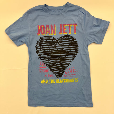 Joan Jett & The Blackhearts- Barbed Wire Heart Blue Shirt