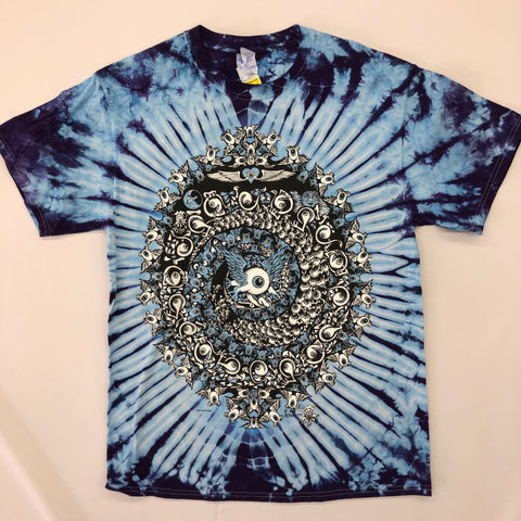 Tie Dye T-Shirt w/ Artwork: Spiral Eyes