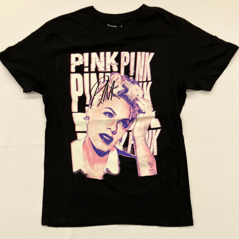 Pink - Portrait Black Shirt