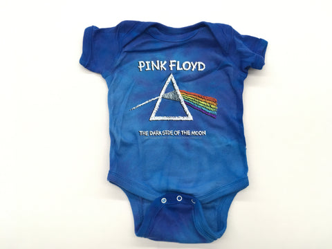 Pink Floyd - Dark Side Chalk Liquid Blue Baby Onesie