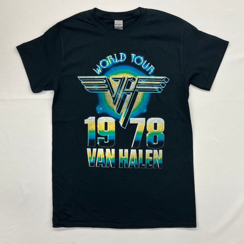 Van Halen - 1978 World Tour Black Shirt