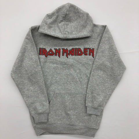 Iron Maiden - Grey Logo Hoodie