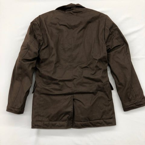 Hemp Hoodlamb Jacket- Men's Long P-Coat Brown