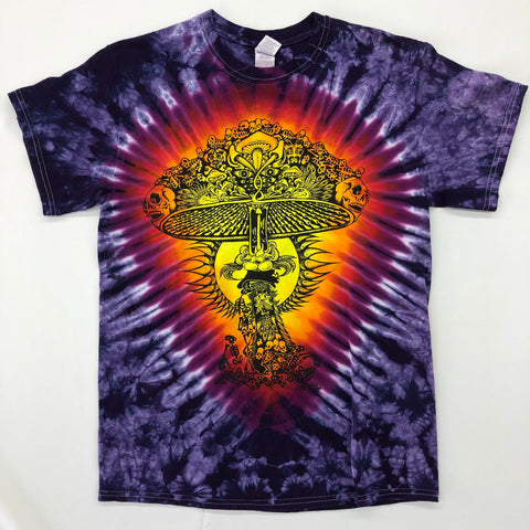 Tie Dye T-Shirt w/ Artwork: Shroomer Purple