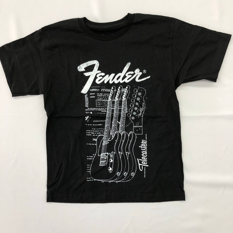 Fender- Blueprints Black Shirt