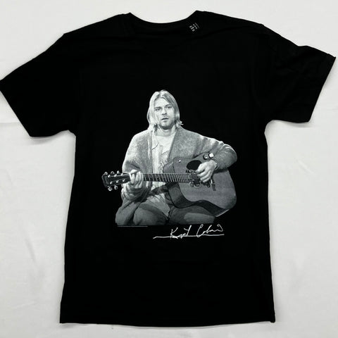 Cobain, Kurt - Black and White Guitar Shirt