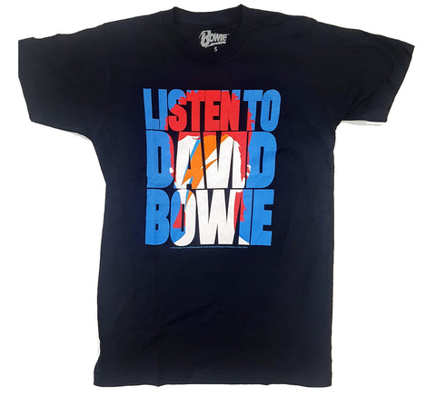 Bowie, David - Listen To David Bowie Blue Liquid Blue Shirt