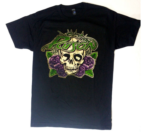 Poison - Skull, Purple Flowers And Thorns Shirt