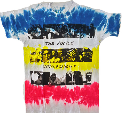 Police, The - Synchronicity White Tie Dye Liquid Blue Shirt