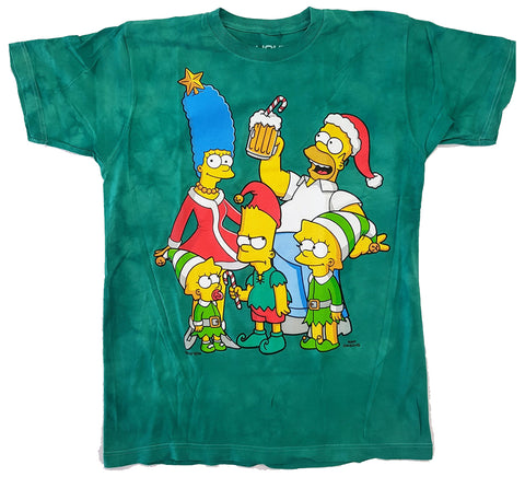 Simpsons, The - Christmas Cheer Green Liquid Blue Shirt